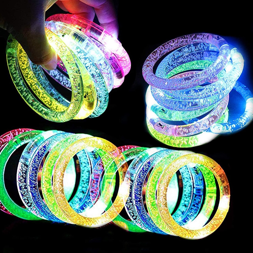 Glow In The Dark Party Glasses - 10 buah gelang LED menyala dalam