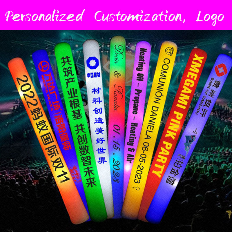 Flashing Led Foam Sticks Party - 30 Tongkat Busa Bercahaya LED, Tongkat
