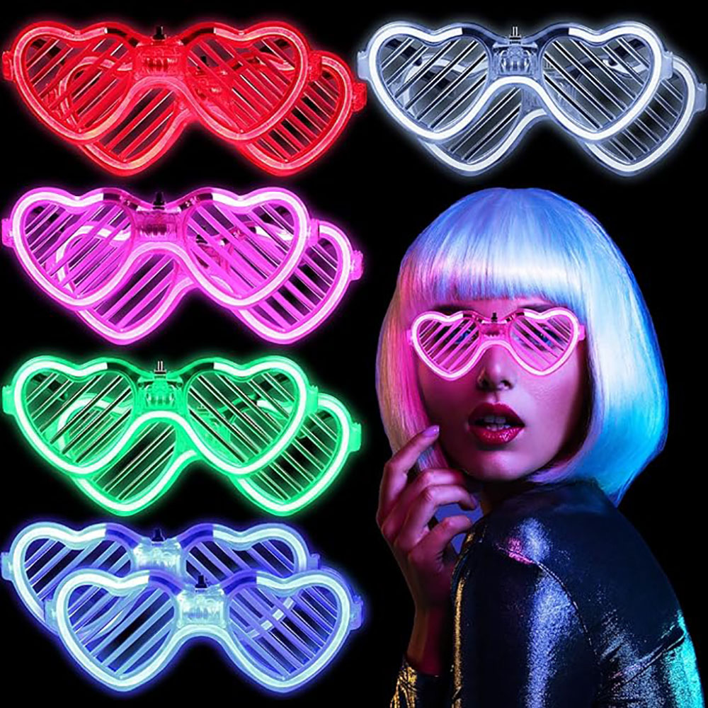 Glow In The Dark Party Glasses - 5/10/15/20/30 Buah Kacamata Pesta Neon Led