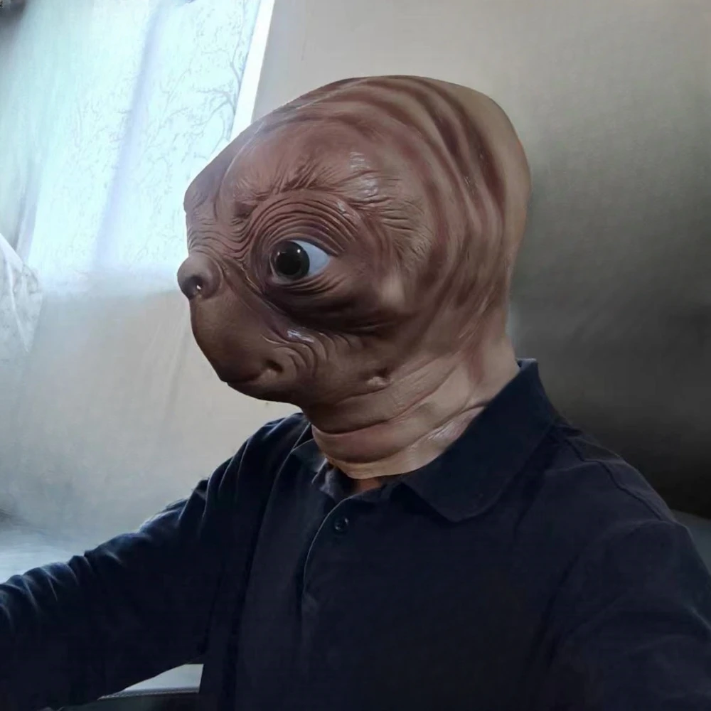 Topeng lateks realistis ET Ali - Latex Alien Mask Realistic ulasan dan harga