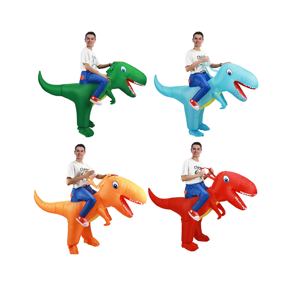 Kostum Dinosaurus Tiup Hijau A - Inflatable Dinosaur Costume Adult ulasan dan harga