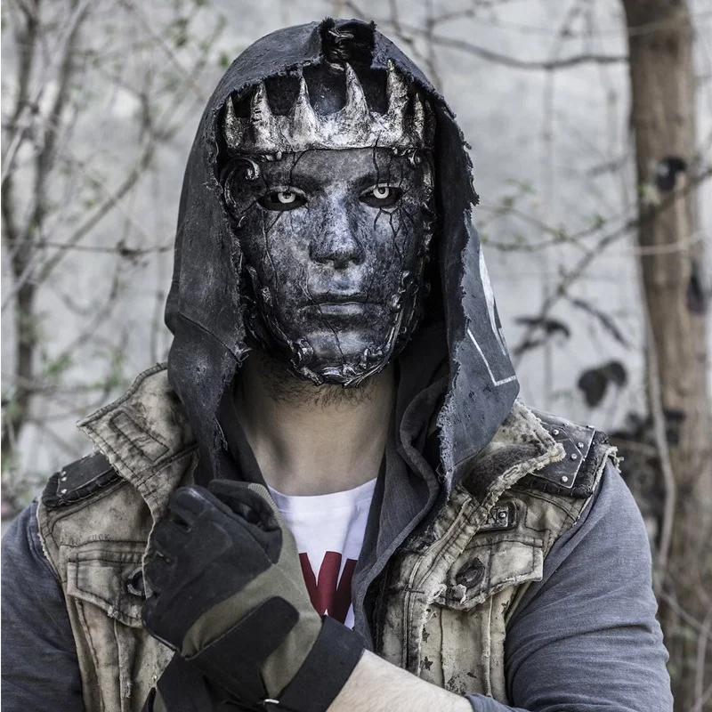 Halloween Abyss Topeng Raja Wa - Led Purge Mask Halloween ulasan dan harga