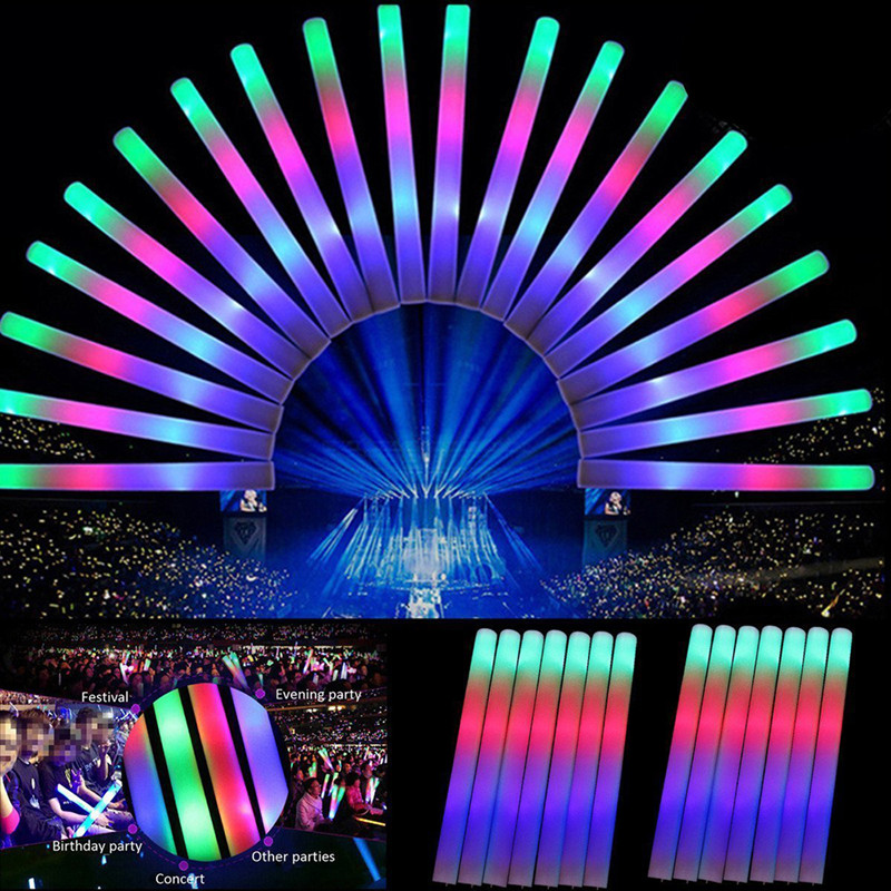 30 Buah Tongkat Busa Berwarna- - Flashing Led Foam Sticks Party ulasan dan harga