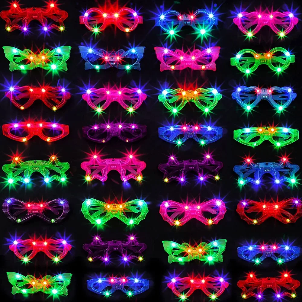 Kacamata LED Neon Menyala Dala - Glow In The Dark Party Glasses ulasan dan harga
