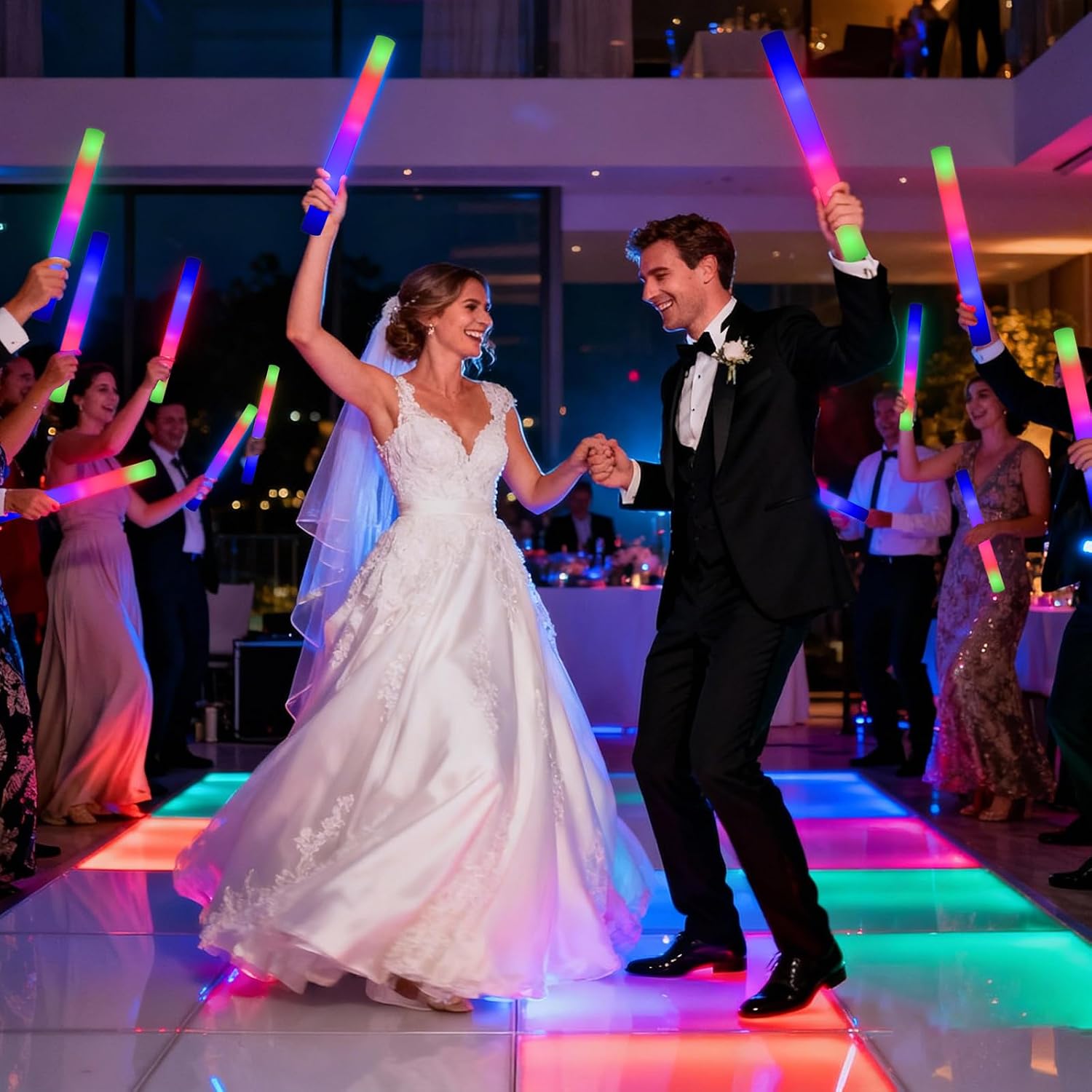 110 Buah Tongkat Busa LED, Ton - Flashing Led Foam Sticks Party ulasan dan harga