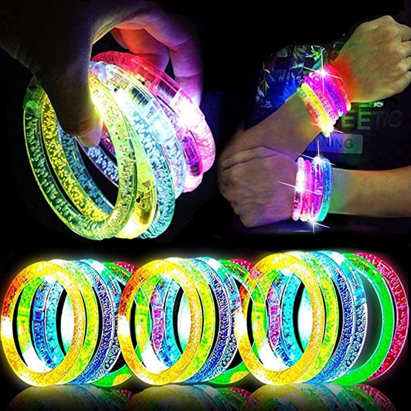 10 buah gelang LED menyala dal - Glow In The Dark Party Glasses ulasan dan harga