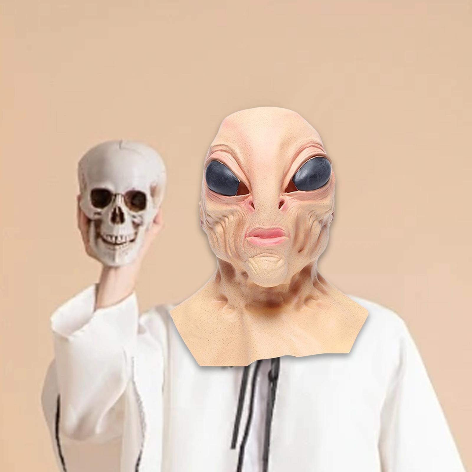 Topeng Alien Berbahan Lateks,  - Latex Alien Mask Realistic ulasan dan harga